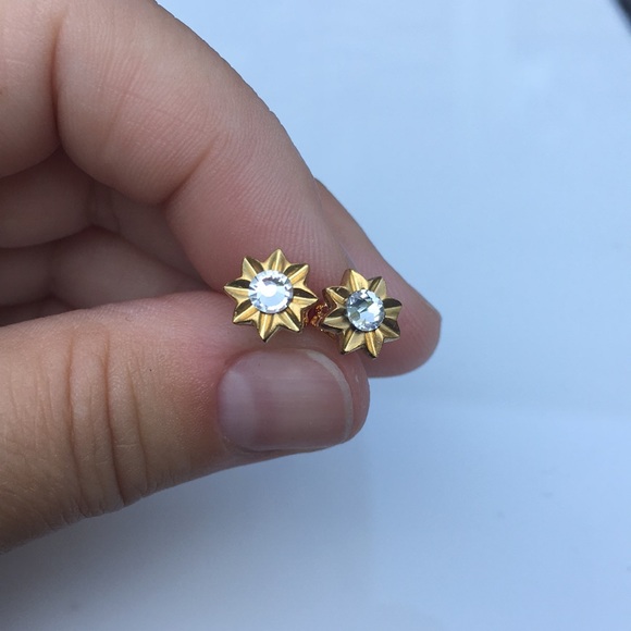 3/$25 Sunburst stud earring with crystal center